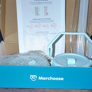 Marchoose Blue Straw Cup